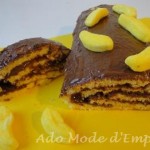 roulé au chocolat praliné et bonbons bananes