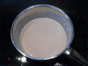 Préparation brownie aux framboises et crème de Marshmallow