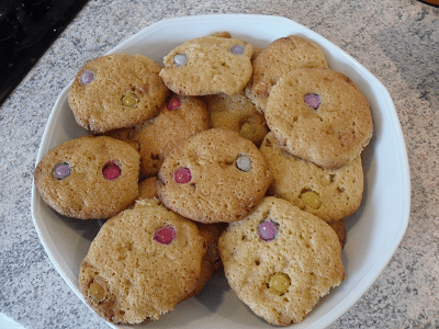 cookies chocolat blanc et smarties